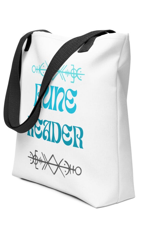 Rune Reader Aqua Script Tote bag